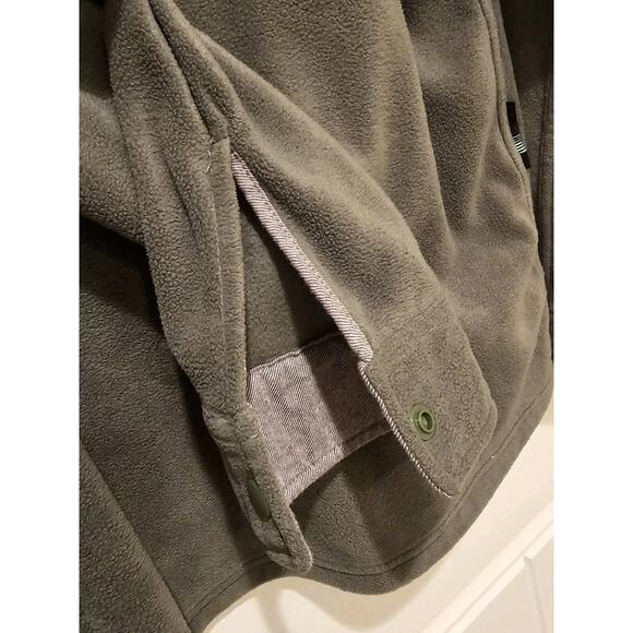 Vissla 1/4 Button Snap Pullover Hoodie Fleece Green Mens XL - Picture 9 of 11